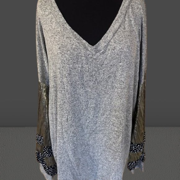 Grey Bubble Long Sleeve Sweater - Picture 3 of 10